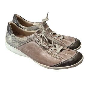 Remonte R1402 Leather Comfort Sneakers Women’s 40 Zip Lace Up Walking Shoes